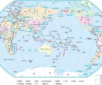 세계 지도 벡터의 중국어 버전