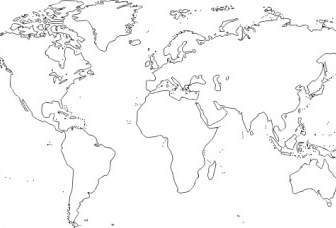 خريطة العالم قصاصة فنية