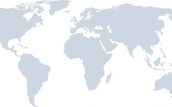خريطة العالم المزيد من التفصيل قصاصة فنية