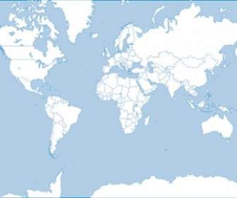Mundo Mapa Silhueta Vector