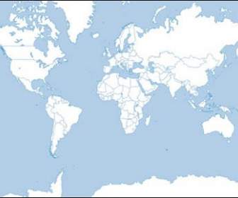 Векторный силуэт карта мира