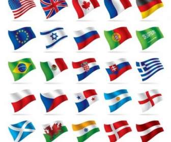 Welt-Nationalflagge-Vektoren