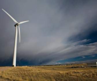 Wyoming-Landschaft-Windkraftanlage