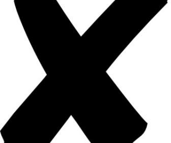 X-Zeichen X ClipArt