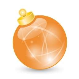 クリスマス ボール オレンジ
