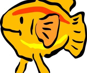 黃色小魚剪貼畫