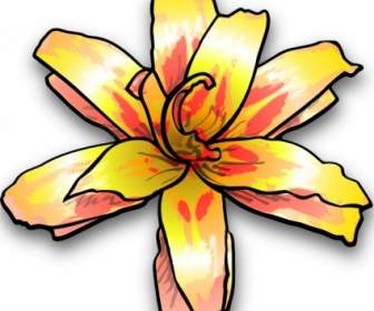 Gelbe Blume-ClipArt