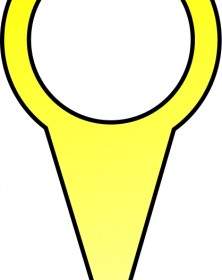Mapa żółty Pin