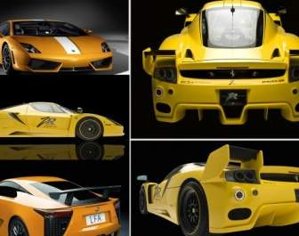 Yellow Sports Car Hd Figure