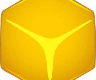 Yellowd-Cube-ClipArt-Grafik