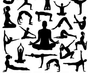 Yoga Siluet Vektor