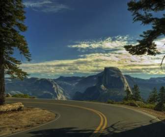 Yosemite Road Wallpaper Amerika Serikat Dunia
