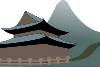 Zen-Tempel-ClipArt-Grafik