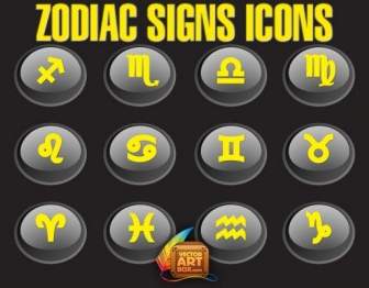 ícones De Signos Do Zodíaco