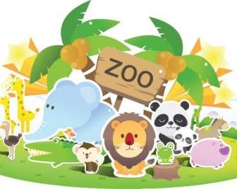 Carino Vettoriale Zoo