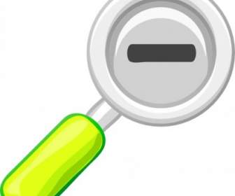 Zoom Out Lens Icon Clip Art