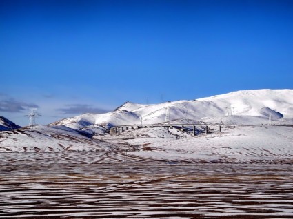 Tibet pemandangan pegunungan