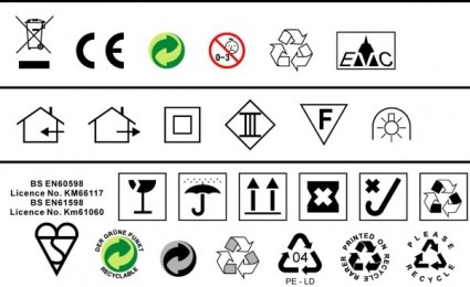 untuk melakukan desain yang sering digunakan dalam standar lingkungan seperti ikon trash ce