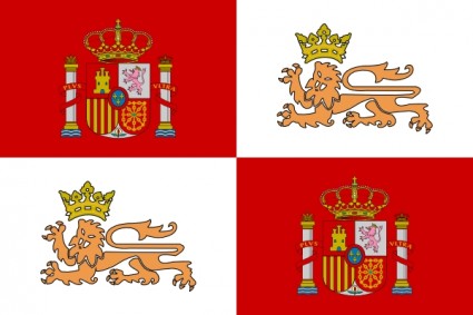 Tobias zabytkowego flaga Hiszpania królewskiej marynarki wojennej rysunek clip art
