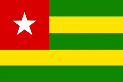 Bandera de Togo clip art