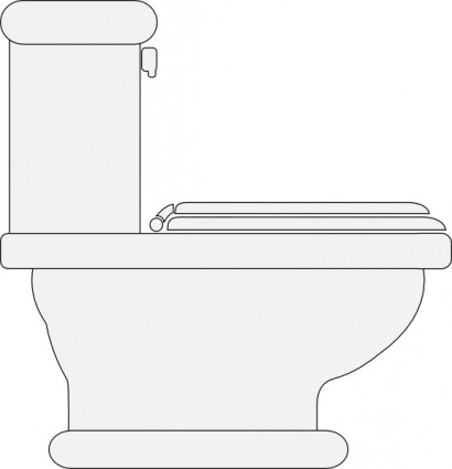 assento de toalete fechado de clip-art