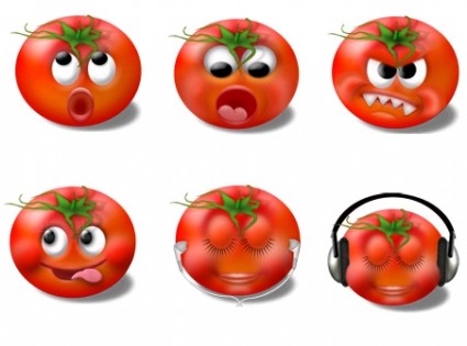 pacote de ícones de ícones de tomate