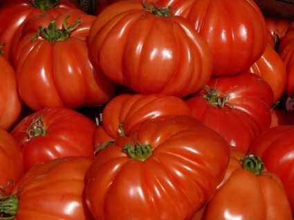 赤いトマト市場