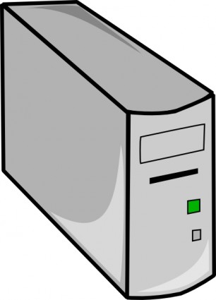 جهاز كمبيوتر سطح المكتب برج قصاصة فنية