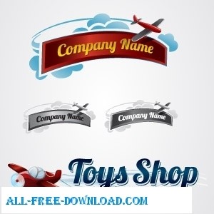 coleção de logotipo de avião de brinquedo