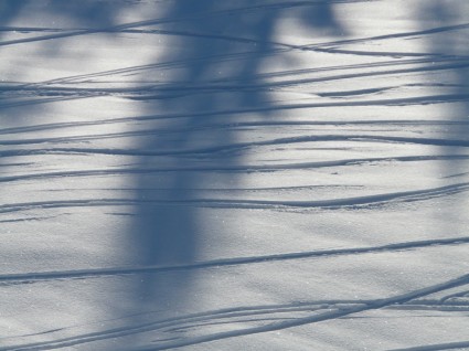 冬天的雪的痕迹