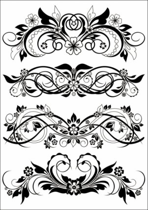 Traditional Black And White Pattern Vector