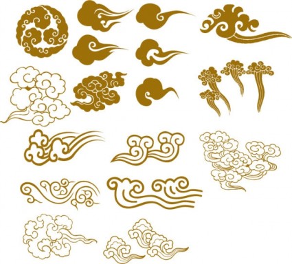 formato tradicional patrón xiangyun vectorial ai