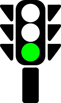 トラフィックのセマフォの緑色のライト