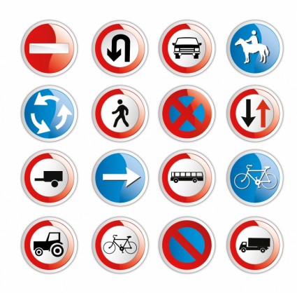 ícones de sinal de tráfego