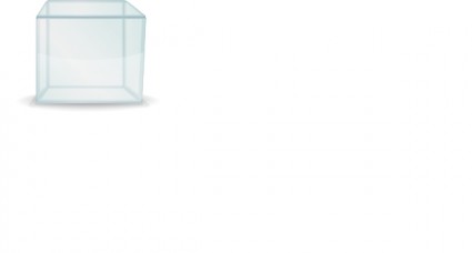 clip art de cubo transparente