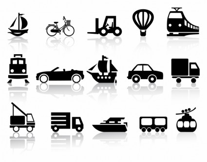 ícones de transporte
