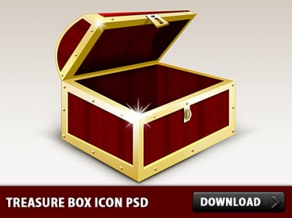 Treasure box icône psd