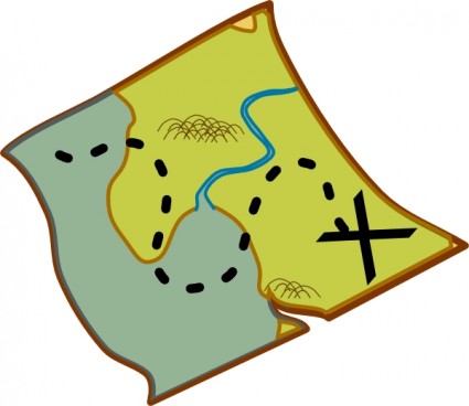 Tesouro mapa clip-art