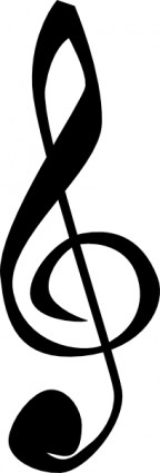 ClipArt simbolo musicale di TREBLE clefs