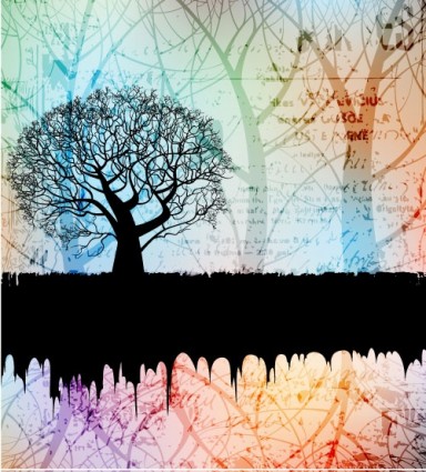 Tree Silhouette Hintergrund Vektor