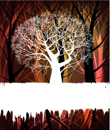 Tree Silhouette Background Vector