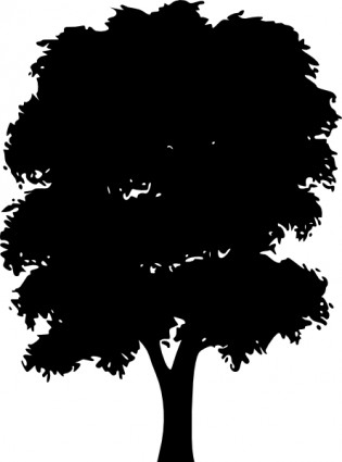 شجرة صورة ظلية قصاصة فنية