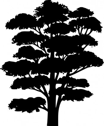 silhouettes d'arbre clipart