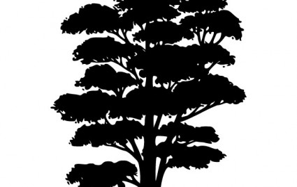 silhouettes d'arbre clipart