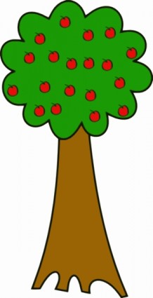 árbol con clip art de frutas