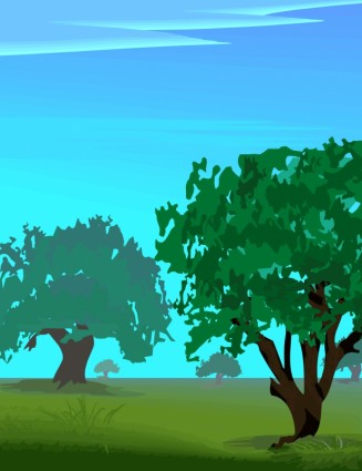 vector de paisaje de árboles