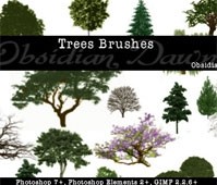 pinceles de photoshop de árboles