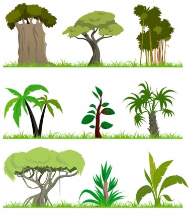 vector de tema de árboles