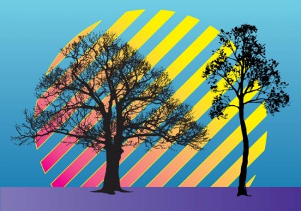 árvores vector illustration