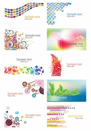 coloridas tarjetas de tendencia vector